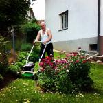 You (2015)  -  Posle sino?nje kiše jutarnje sunce nas je izmamilo u dvorište gdje uvjek ima posla. Danas se kosi trava. Photo by Mirjana          